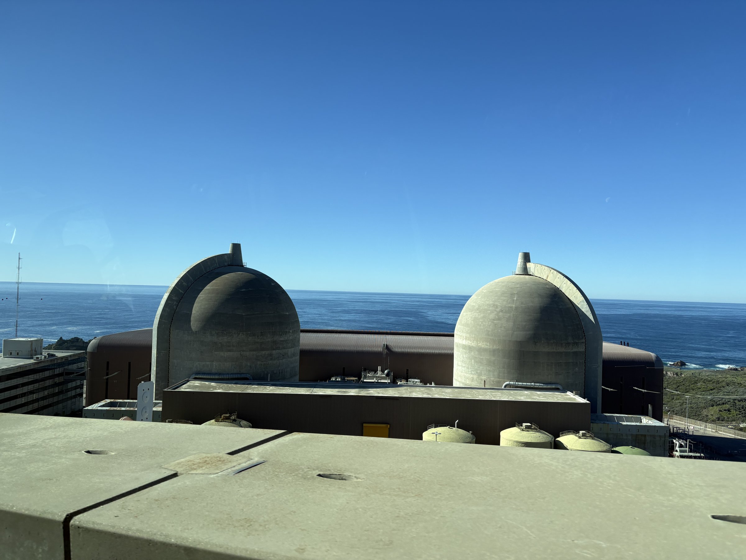 Diablo Canyon Power Plant containment domes on the Central California coast