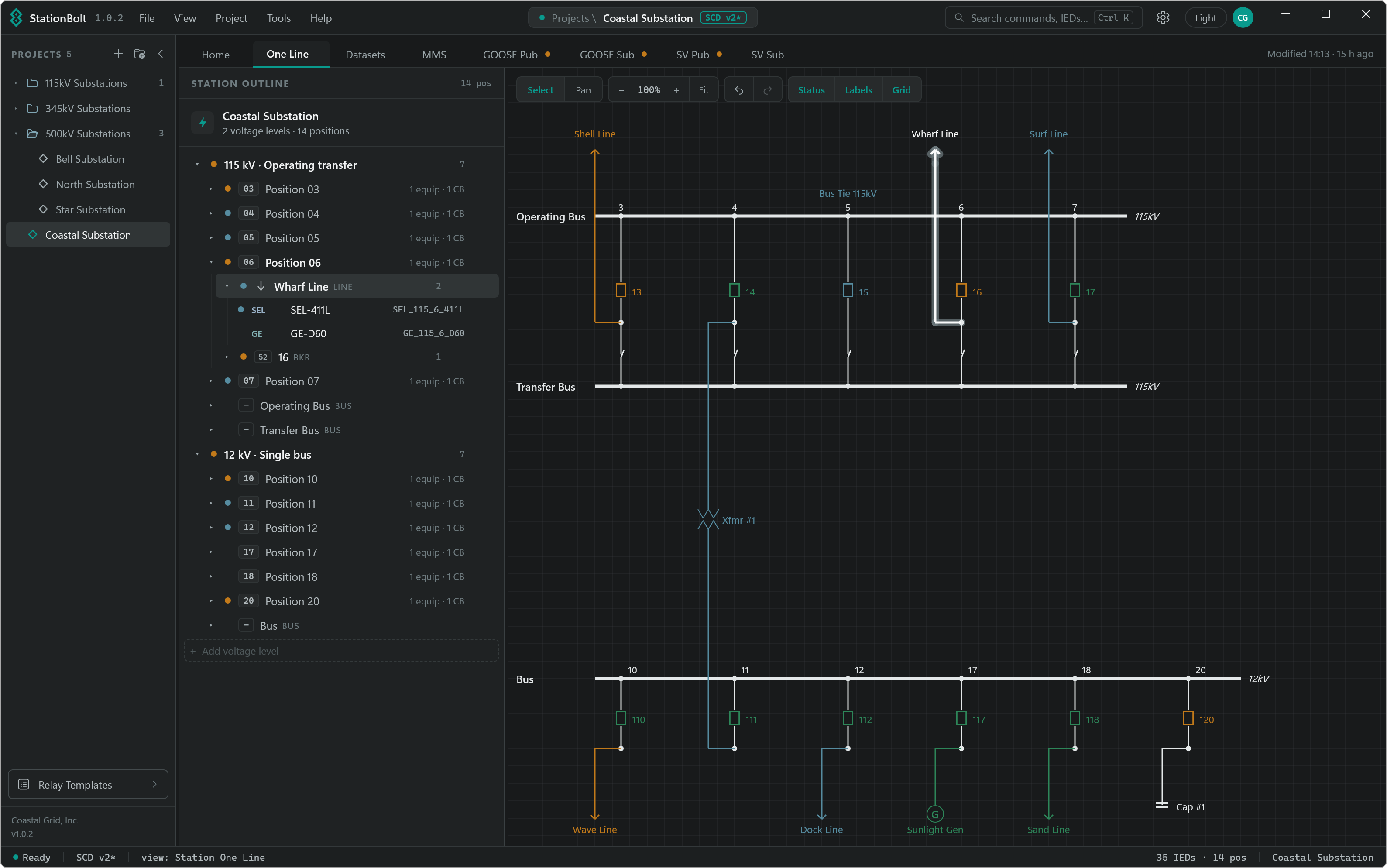 StationBolt station one-line designer